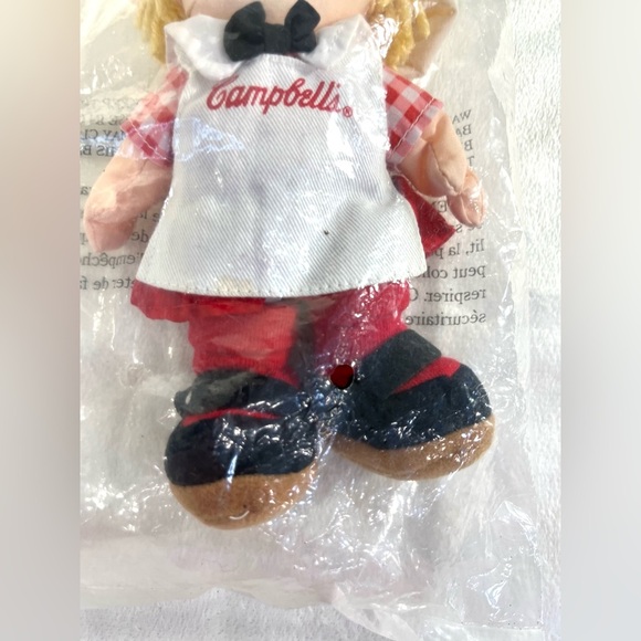 Plush Campbell Soup Kids Girl Chef 8" Doll Apron Hat Stuffed Toy Blonde NIP - Picture 4 of 6